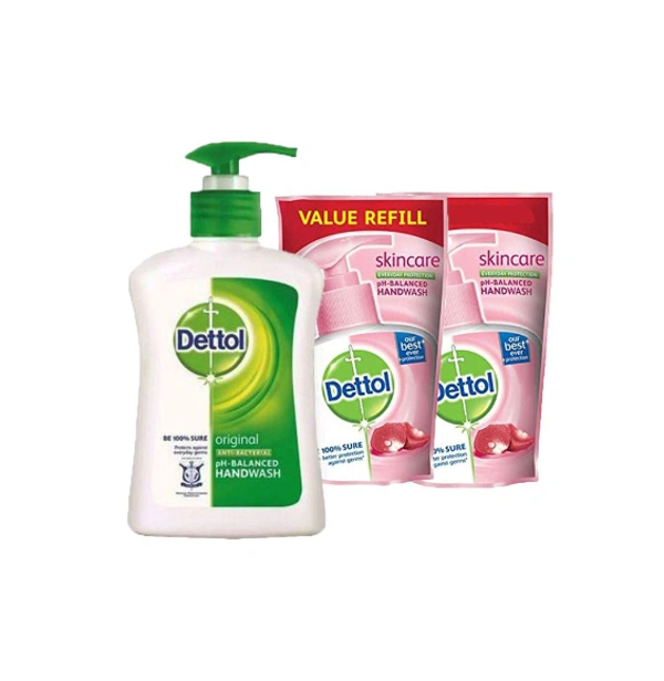 Dettol Hand wash (Original) - 200ml+ Free Refill packs - 200 ml